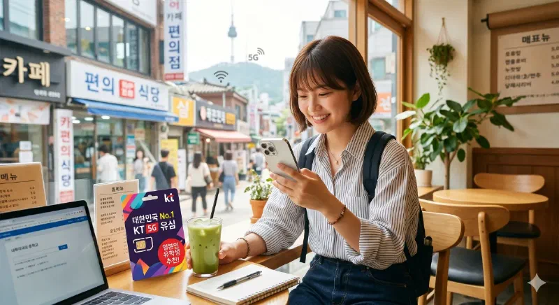 KT Welcome 5Gで韓国留学中もデータ通信を気にせずスマホを使う留学生