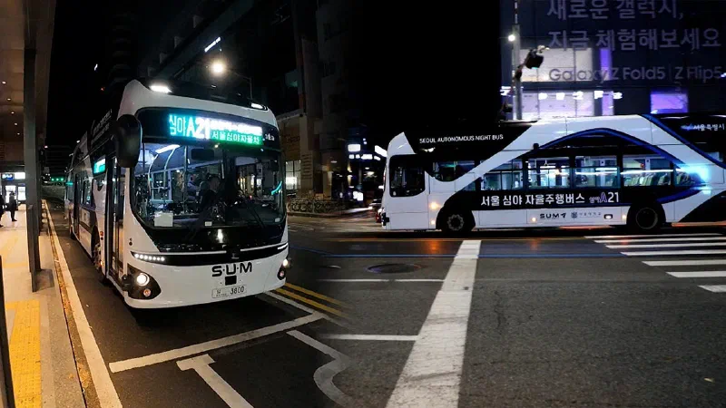 ソウルで世界初、自動運転バスが深夜に定期運行