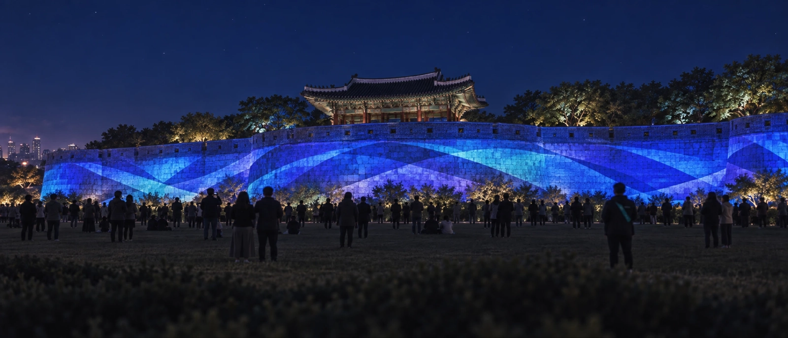 水原華城のライトアップが10月6日まで(終了)|2026年メディアアートの時間・会場・行き方